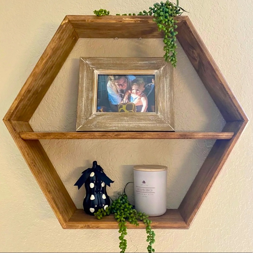 Hexagon Shelf Wall Art and Organization